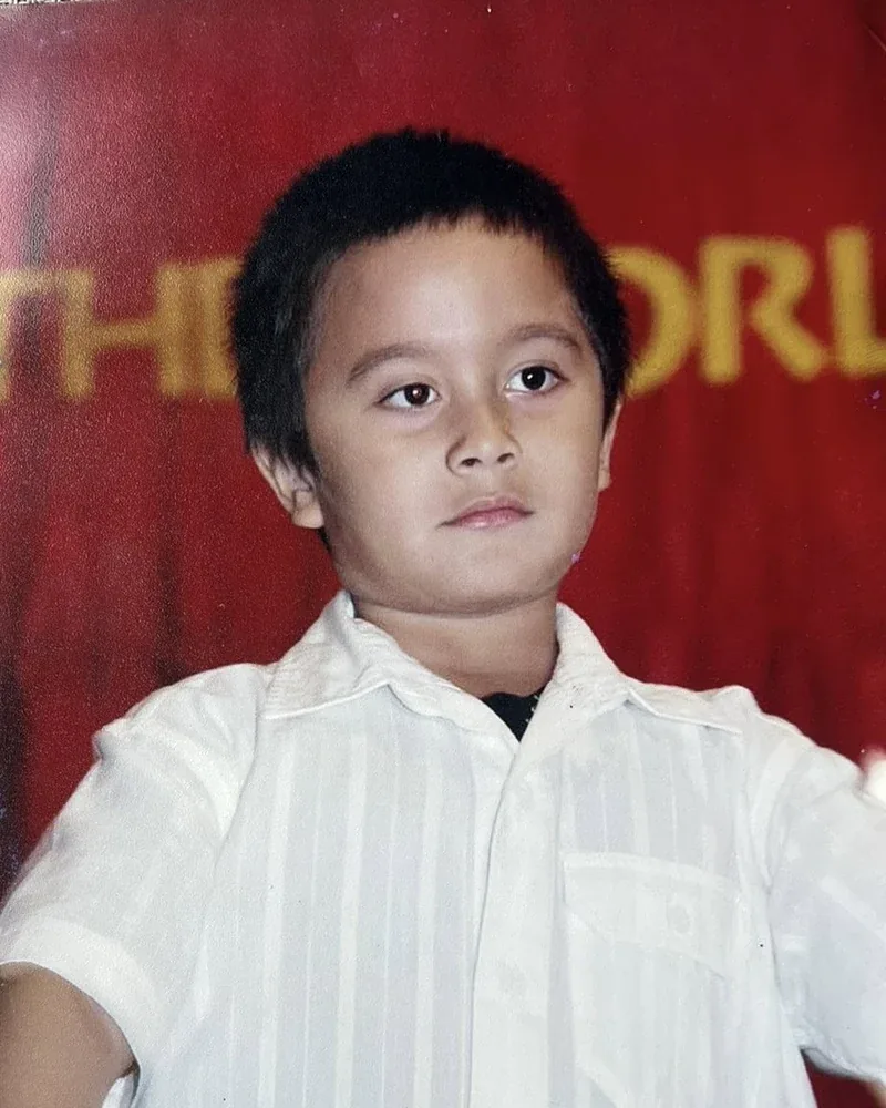 Cole as a child: in my best shirt